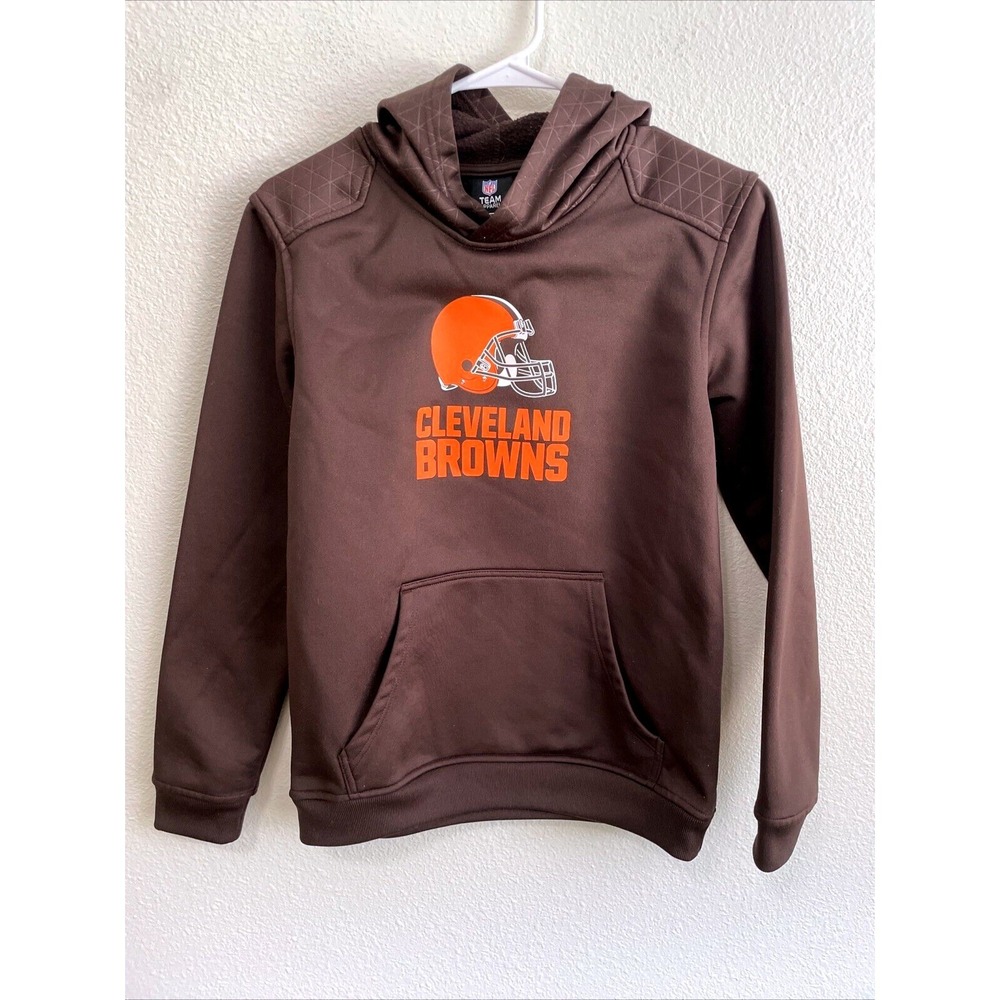 NFL Team Apparel Youth Hoodie Large Cleveland Browns Sweatshirt Pullover